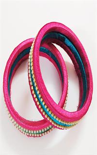 Silk Threaded Bangels Set