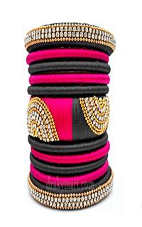 Silk Thread Bangles Set