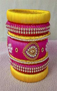 Silk Threaded Bangels Set