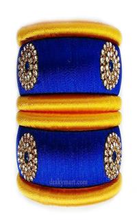 Silk Threaded Bangles Set