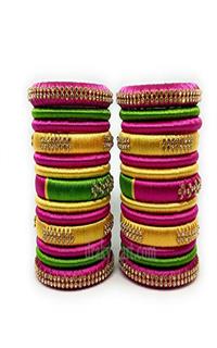 Silk Thread Bangles Set