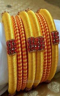 Silk Threaded Bangels Set
