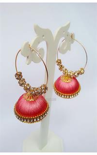 Silk Thread Jhumka Earrings