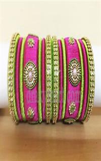 Silk Threaded Multy Coloured Bangels Set