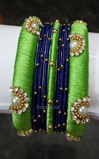 Silk Threaded Multy Coloured Bangels Set