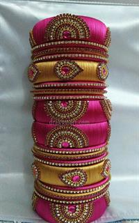Silk Threaded Multy Coloured Bangels Set