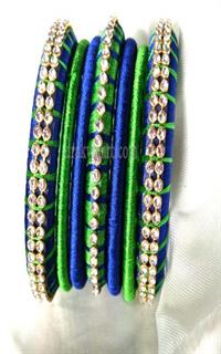 Silk Threaded Bangels Set