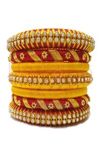 Silk Threaded Multy Coloured Bangels Set
