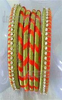 Silk Thread Bangles Set