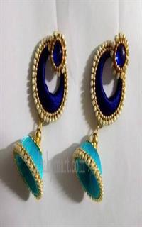 Silk Thread Jhumka Earrings Set