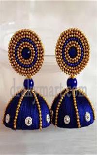 Silk Thread Jhumka Earrings Set