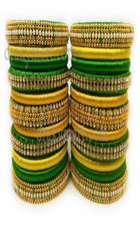 Silk Thread Bangles Set