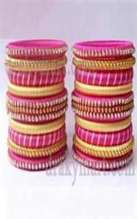 Silk Thread Bangles Set