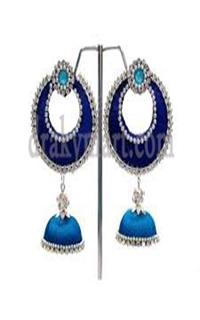 Silk Thread Jhumka Earrings Set