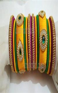 Silk Threaded Bangels Set