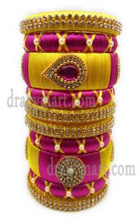 Silk Threaded Bangels Set