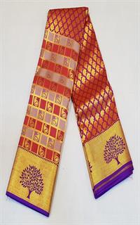 Pink and Red Double Shaded Saree