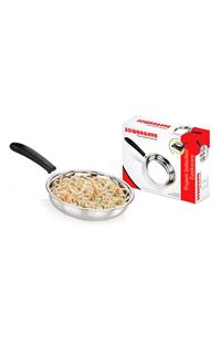 Sowbaghya Induction Base Stainless Steel Fry Pan, 22 cm