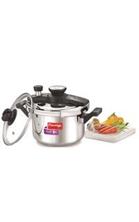 Prestige Clip-on Mini Stainless Steel Pressure Cooker with Lid (3 Lit)