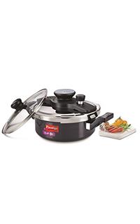 Prestige Clip On Aluminium 3 Lit Pressure Cooker with Glass Lid