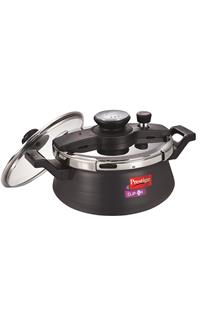 Prestige Clip On Aluminium HANDI Pressure Cooker with Glass Lid