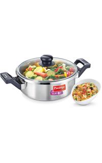 Prestige Clip On Stainless Steel 3 Lit Cookware with Glass Lid