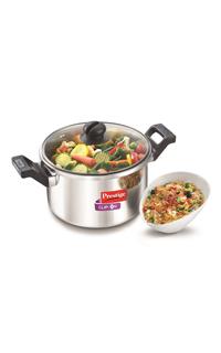 Prestige Clip On Stainless Steel 5 Lit Pressure Cookware with Glass Lid