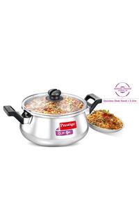Prestige Clip On Stainless Steel HANDI Cookware with Glass Lid