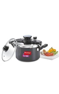 Prestige Clip On Hard Anodised 5Lit Aluminium Cookware with Glass Lid