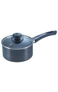 Prestige Omega Deluxe Granite Milk Pan with Lid, 160mm