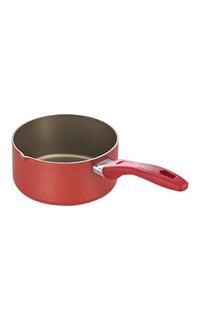 Prestige Omega Gold Induction Base Non-Stick Aluminum Milk Pan, 160mm/1.5 Litres, Metallic Red