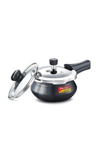 Prestige Deluxe Duo Plus Hard Anodised 2 Lit Pressure Cooker (Black)