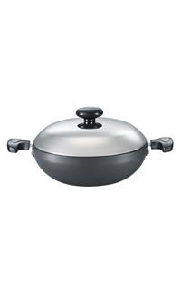 Prestige Hard Anodised Plus 200mm Kadai with Lid