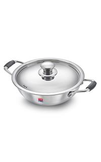 Prestige Elite Tri Ply Kadai with lid (220mm)