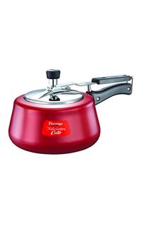 Prestige Nakshatra Cute Aluminium 5 Lit Pressure Cooker (Red)