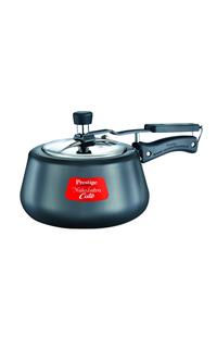Prestige Nakshatra Cute Hard Anodized 3 Lit Aluminum Pressure Cooker (Charcoal Black)